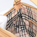 BURBERRY Shoulder Bag Leather Beige Gold Auth 203612A-20
