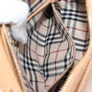 BURBERRY Shoulder Bag Leather Beige Gold Auth 203612A-22
