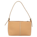 BURBERRY Shoulder Bag Leather Beige Gold Auth 203612A-3