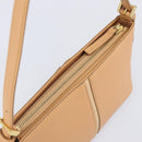 BURBERRY Shoulder Bag Leather Beige Gold Auth 203612A-6