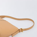 BURBERRY Shoulder Bag Leather Beige Gold Auth 203612A-8