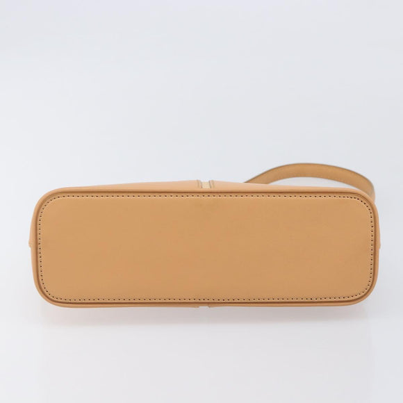 BURBERRY Shoulder Bag Leather Beige Gold Auth 203612A