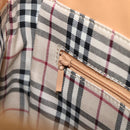 BURBERRY Hand Bag Leather Beige Gold Auth 203613A-23