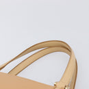 BURBERRY Hand Bag Leather Beige Gold Auth 203613A-9
