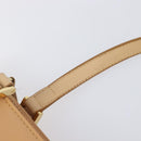 BURBERRY Hand Bag Leather Beige Gold Auth 203613A-10
