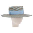 GUCCI Hat Straw L Light Blue Auth 203618M-1