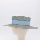 GUCCI Hat Straw L Light Blue Auth 203618M-4