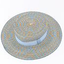 GUCCI Hat Straw L Light Blue Auth 203618M-7