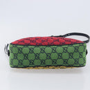 GUCCI GG Canvas GG Marmont Chain Bag Multicolor Silver 447632 Auth 203621-5