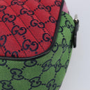 GUCCI GG Canvas GG Marmont Chain Bag Multicolor Silver 447632 Auth 203621-15