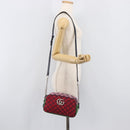 GUCCI GG Canvas GG Marmont Chain Bag Multicolor Silver 447632 Auth 203621-26