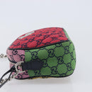 GUCCI GG Canvas GG Marmont Chain Bag Multicolor Silver 447632 Auth 203621-4