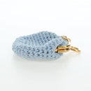 FENDI Coin Purse Canvas Light Blue Gold Auth 203623M-4