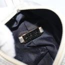 CELINE Pouch Leather Silver Gold Auth 203624A-16
