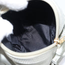 CELINE Pouch Leather Silver Gold Auth 203624A-17