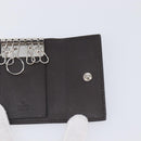 GUCCI GG Canvas Guccissima Key Case Leather Dark Brown Silver 138093 Auth 203625-14