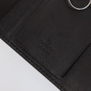 GUCCI GG Canvas Guccissima Key Case Leather Dark Brown Silver 138093 Auth 203625-17