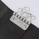 GUCCI GG Canvas Guccissima Key Case Leather Dark Brown Silver 138093 Auth 203625-19