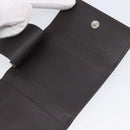 GUCCI GG Canvas Guccissima Key Case Leather Dark Brown Silver 138093 Auth 203625-20