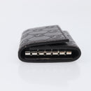 GUCCI GG Canvas Guccissima Key Case Leather Dark Brown Silver 138093 Auth 203625-5