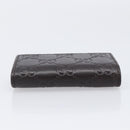 GUCCI GG Canvas Guccissima Key Case Leather Dark Brown Silver 138093 Auth 203625-6