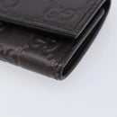 GUCCI GG Canvas Guccissima Key Case Leather Dark Brown Silver 138093 Auth 203625-8