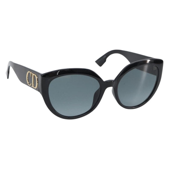 Christian Dior Sunglasses Plastic Black Gold Auth 203630M