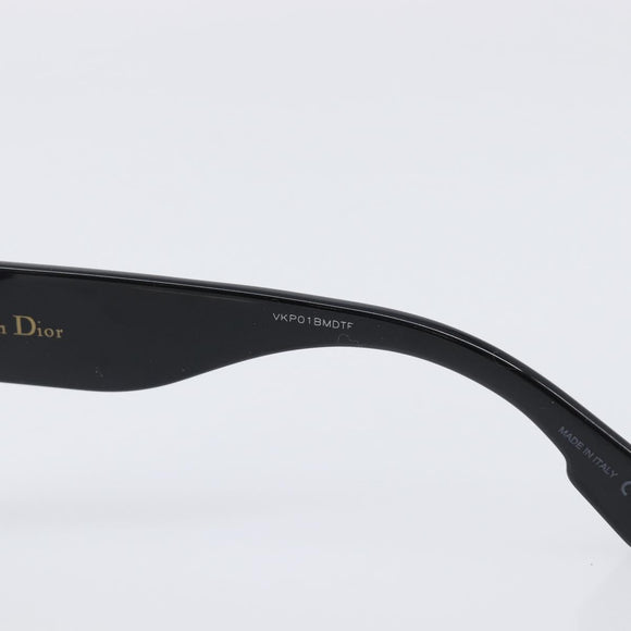 Christian Dior Sunglasses Plastic Black Gold Auth 203630M