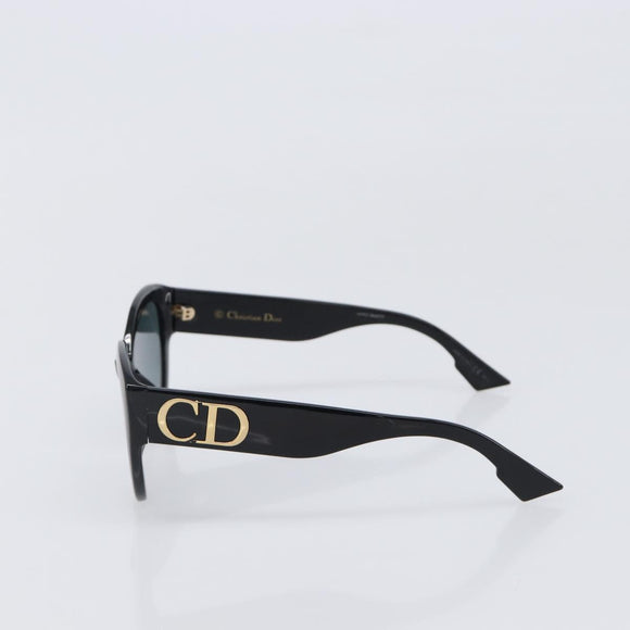 Christian Dior Sunglasses Plastic Black Gold Auth 203630M