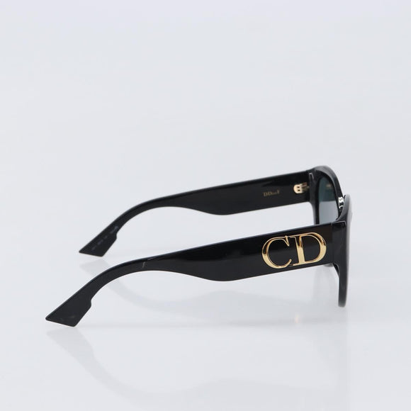Christian Dior Sunglasses Plastic Black Gold Auth 203630M