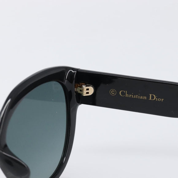 Christian Dior Sunglasses Plastic Black Gold Auth 203630M