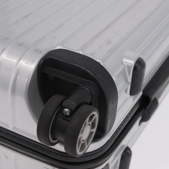 RIMOWA Carry Case Polycarbonate Plastic Silver Auth 203631A