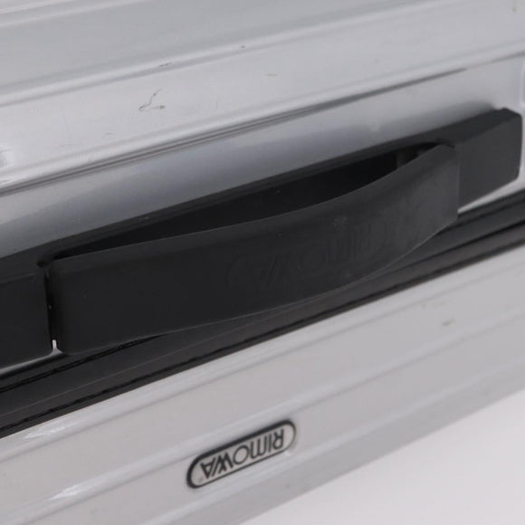 RIMOWA Carry Case Polycarbonate Plastic Silver Auth 203631A