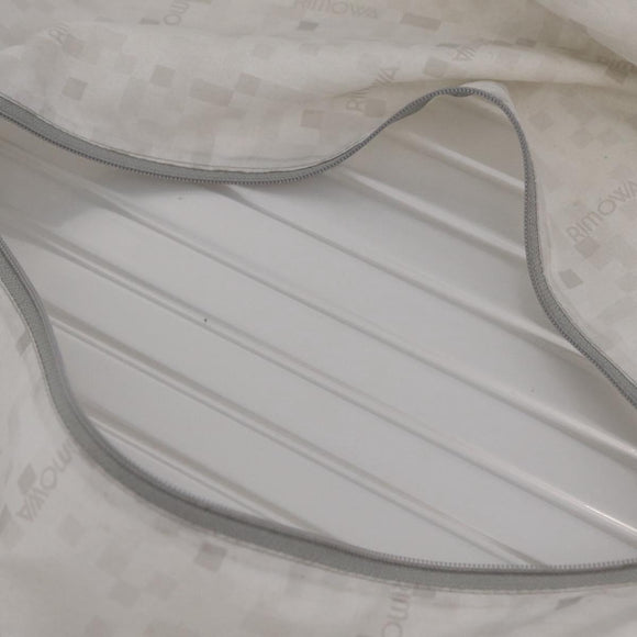RIMOWA Carry Case Polycarbonate Plastic Silver Auth 203631A