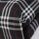 BURBERRY Nova Check Tote Bag Canvas Black Silver Auth 203633-16