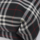 BURBERRY Nova Check Tote Bag Canvas Black Silver Auth 203633-17