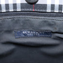 BURBERRY Nova Check Tote Bag Canvas Black Silver Auth 203633-19