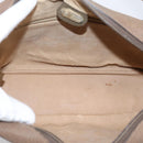 GUCCI GG Supreme Shoulder Bag PVC Beige Gold Auth 203635-11