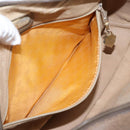 GUCCI GG Supreme Shoulder Bag PVC Beige Gold Auth 203635-24