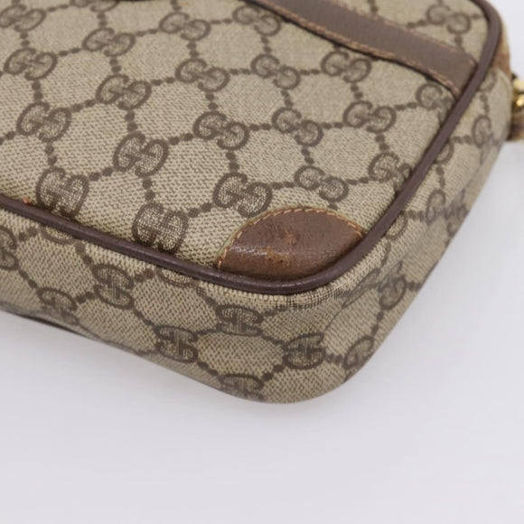 GUCCI GG Supreme Shoulder Bag PVC Beige Gold 007 115 6423 Auth 203641