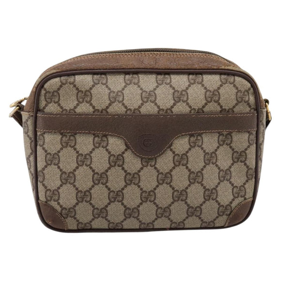 GUCCI GG Supreme Shoulder Bag PVC Beige Gold 007 115 6423 Auth 203641