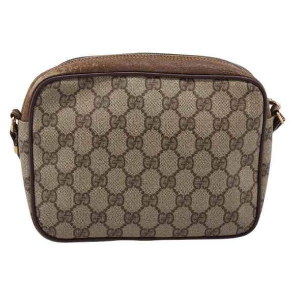 GUCCI GG Supreme Shoulder Bag PVC Beige Gold 007 115 6423 Auth 203641