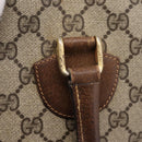 GUCCI GG Supreme Tote Bag PVC Beige Gold Auth 203643-10