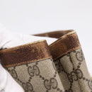 GUCCI GG Supreme Tote Bag PVC Beige Gold Auth 203643-19
