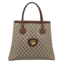 GUCCI GG Supreme Tote Bag PVC Beige Gold Auth 203643-13