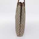 GUCCI GG Supreme Tote Bag PVC Beige Gold Auth 203643-4
