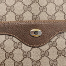 GUCCI GG Supreme Web Sherry Line Tote Bag PVC Beige Gold 40 02 003 Auth 203644-14