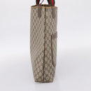 GUCCI GG Supreme Web Sherry Line Tote Bag PVC Beige Gold 40 02 003 Auth 203644-4