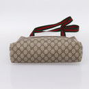 GUCCI GG Supreme Web Sherry Line Tote Bag PVC Beige Gold 40 02 003 Auth 203644-9