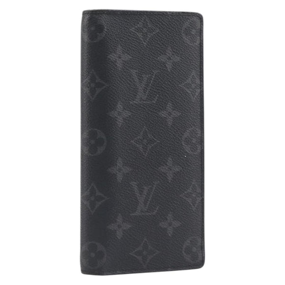 LOUIS VUITTON Monogram Eclipse Portefeuille Braza Wallet M61697 LV Auth 203645